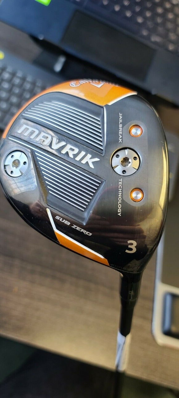 RARE RH Callaway MAVRIK SUB ZERO 15* Fairway 3 Wood ROGUE® White 130 M.S.I.